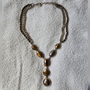 LOFT Gold and Brown Necklace